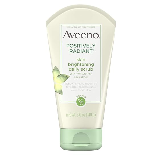 aveeno positively radiant exfoliating face wash