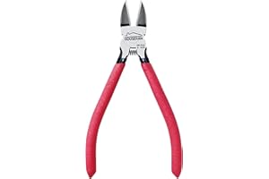 HOUSERAN 6 inch Side Cutters - Diagonal and Spring Loaded Wire Cutters with Non-slip Red Handle, Ideal for Jewelry, Crafting, Zip Tie, Heavy Duty
