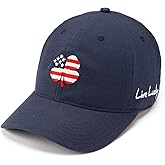 Black Clover, Unisex, USA Cloud 2 Adjustable Hat, Navy Hat/3D American Flag Clover, One Size