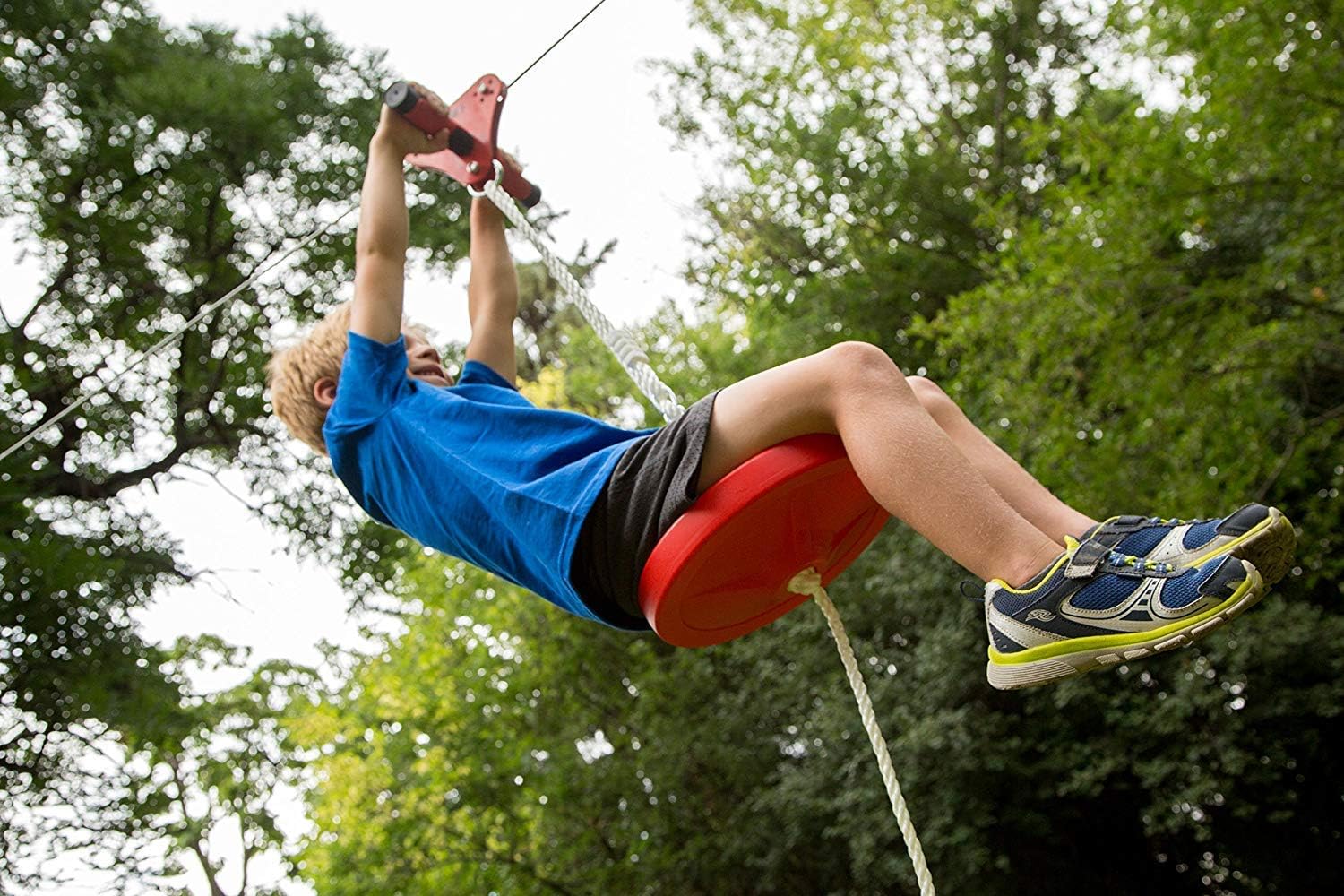 Amazon Com Happybuy 80 100ft Zip Line Kit Kids Adult Zip Line