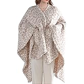 JOOJA Wearable Blanket Super Soft Feather Yarn Blanket Shawl with Pockets Fuzzy Throw Blanket TV Blanket for Adults Teens