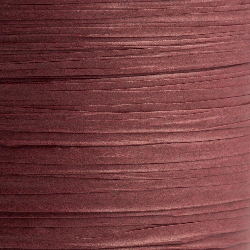 Italian Options Paper Raffia Ribbon 7mm x 100M - Burgundy/Bordeaux — image 1