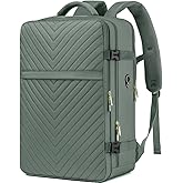 Large Carry On Travel Backpack - Flight Approved Waterproof Luggage Suitcase Backpacks Personal Item Size for Women Men Fit 17 Inch Laptop College Overnight Bag Anti-Theft Weekender Daypack Dark Green