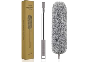 SetSail Microfiber Duster with Extension Pole 100 inch Extra-Long Dusters for Cleaning, Bendable Head Washable Ceiling Fan Du