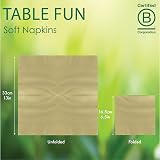 Talking Tables Soft Gold 2ply Paper Napkins 33cm x 33cm 100 Pack view 3