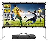 AZXRHWYGS Projector Screen with Stand 120 inch