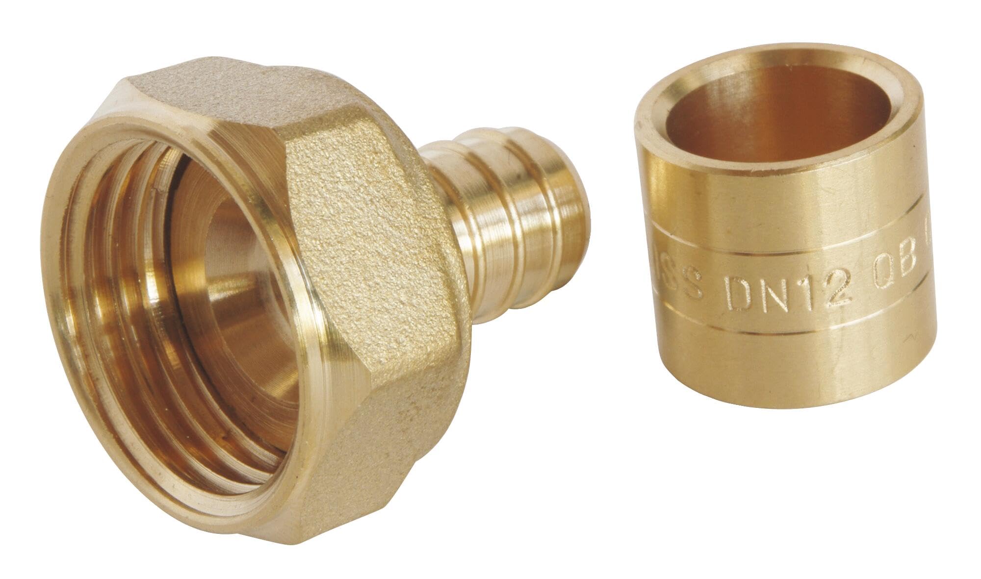 SOMATHERM FOR YOU S2301-12-12 Straight Sliding Screw Connection, Gray, weiblich 12/17 (3/8") -PER 12