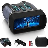 Night Vision Binoculars for Adults & Kids - 4.5'' Screen Infrared Night Vision Goggles Camera with Case, 4K Video & 36MP Photos, 8X Digital Zoom, 7-Level Infrared, 4500mAh Battery for Camping,Security