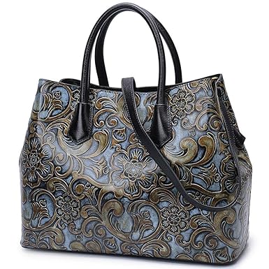 Vatan Retro Embossed Leather Bag Leather Crossbody Tote Bags Handbags For Women Purses And Designer Top Handle Satchel (bronze)