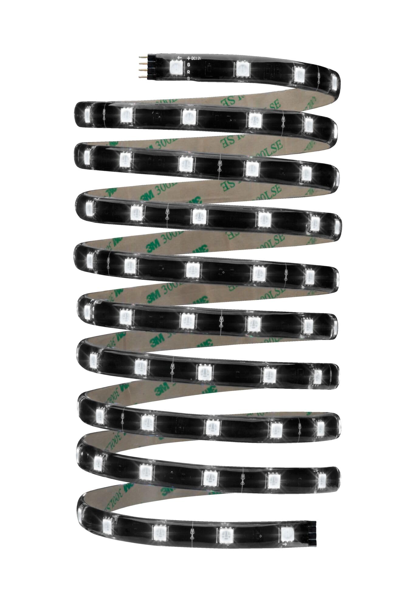 Paulmann 70594 YourLED Strip 3 m RGB LED Strip Black Clear Coated Lighting Strip Colourful 17.8W Light Strips 550 lumens Light Strip 120 LEDs