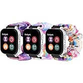 MoKo 3Pack Scrunchie Band Compatible with Gizmo Watch 3 2 1/Gabb Watch 3e 3 2 1/SyncUP Kids Watch, Cute Elastic Replacement Wristband Strap Stretchy Bands for Childrens
