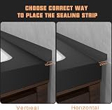 Zayejod 3m Black Silicone Shower Threshold Water Barrier Seal Strip 2.5cm view 5