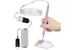 ARIKJ Electric Vacuum Diamond Art Painting Pen with Adjustable Suction, Diamond Art Kits for Adults, Epainter Diamond Painting Pen Without Wax, Diamond Art Accessories Tool with Storage Trays(Pink)