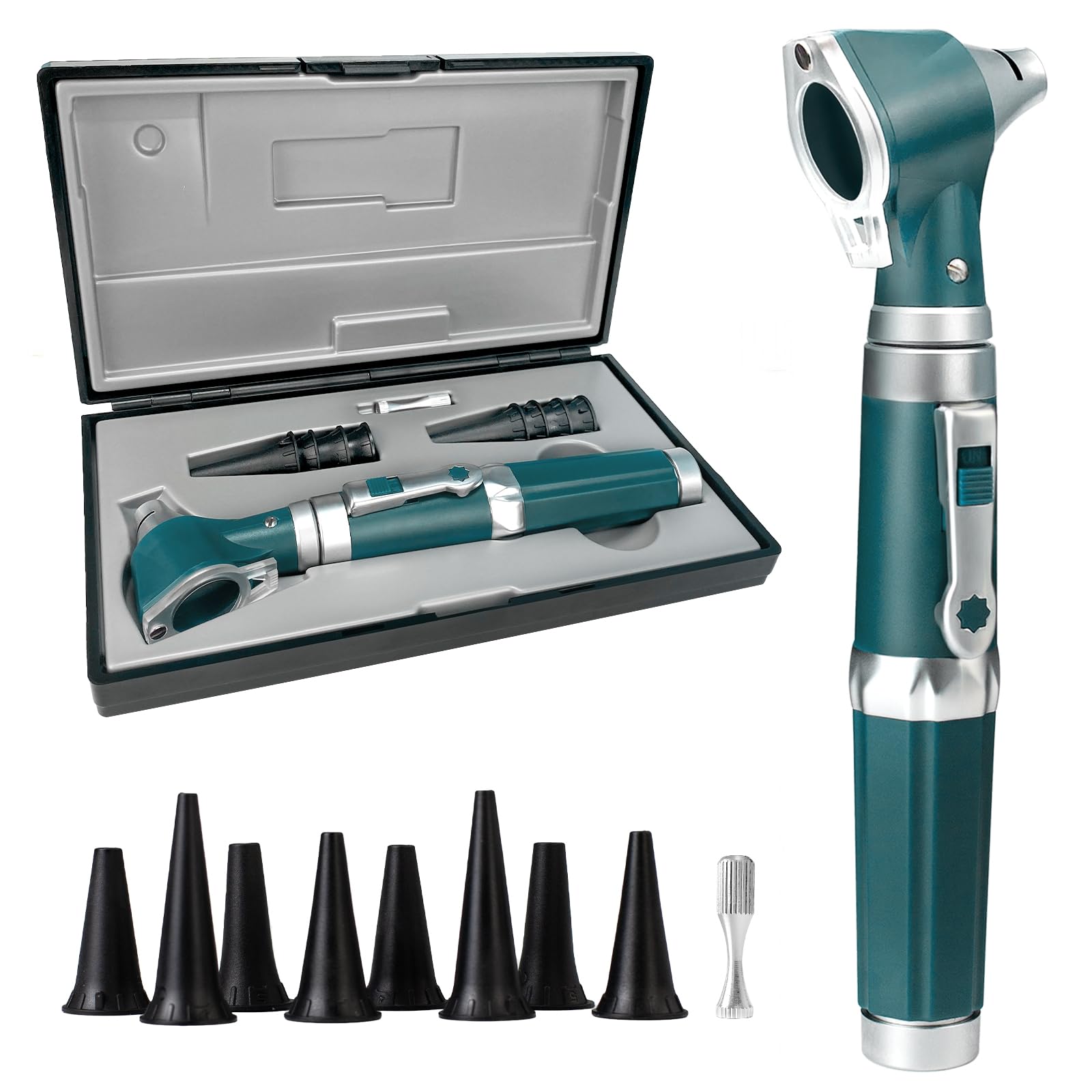 SCIAN Otoscope - Ear Infection Detector Otoscopes and Pocket Ear Scope - Otoscopes with Light Includes Hard Plastic Case - Suitable for Adults, Doctors - Available in Multiple Colors (Green)