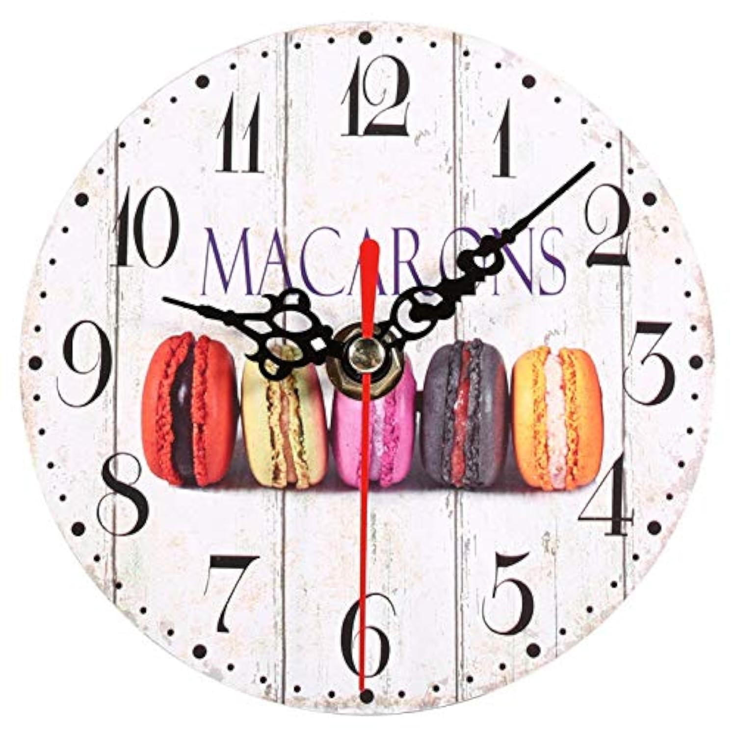Vintage 4.5 Inch Hanging Clock, Artistic Creative European Round Antique Home Office Living Room Numeral Wall Decoration (#6)