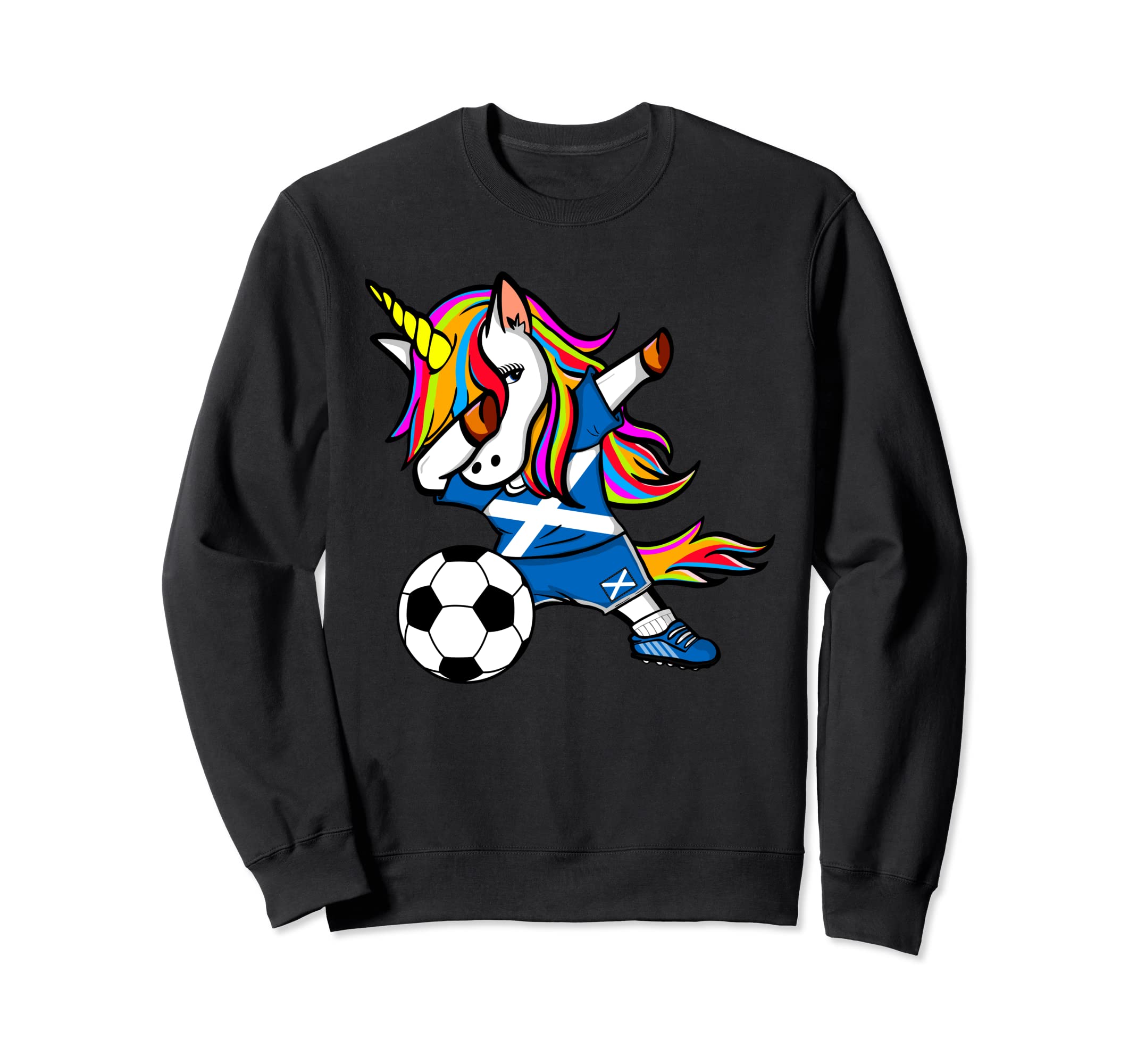 Dabbing Unicorn Scotland Soccer Fan Jersey Scottish Football Sweatshirt