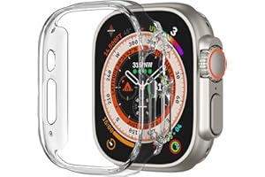 Recoppa Compatible for Apple Watch Ultra Case 49mm, Shockproof Ultra-Thin Hard PC Bumper Case All-Around Edge Protective Cover Frame[NO Screen Protector] for iWatch Ultra/Ultra 2 Accessories, Clear