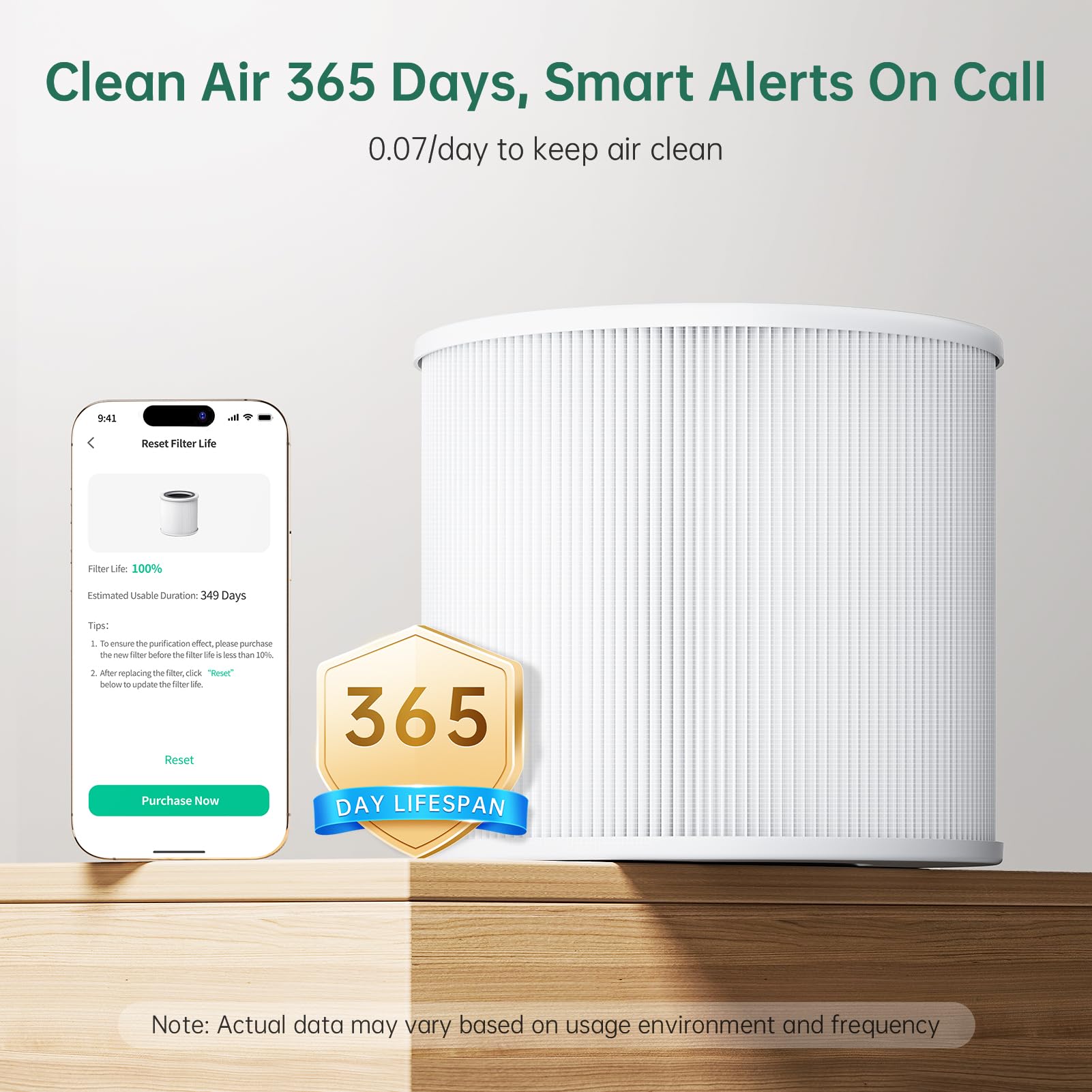 Provirtec Air Purifier for Bedroom Home, 5-Stage HEPA Filtration System, Covers Up to 916 Ft² with PM2.5 Real-Time Monitor, Auto Mode, Smart WiFi, Reduces Allergies, Dust, Pollen, Pet Dander, Smoke