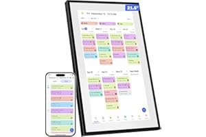 Canupdog 21.5 Inch Digital Calendar, Smart Electronic Calendar & Chore Chart, 1920 * 1080 IPS Touch Screen HD Display for Fam