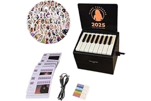 DapKuj Swift Piano Calendar 2025 with 103pcs Swift Sticker, Piano Calendar 2025 Swift, 2024 Swift Piano Calendar (2025(black))