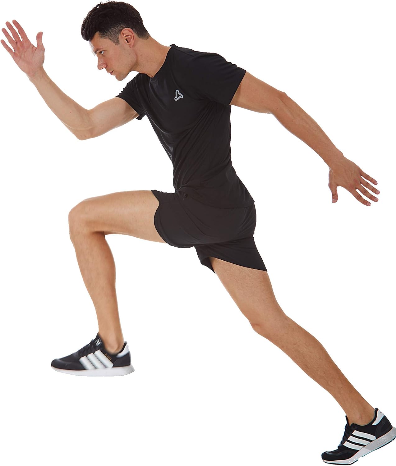 SILKWORLD Men's Running Stretch Quick Dry Shorts with Zipper Pockets(Pack of 2,3): Clothing