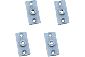 DGZZI 4PCS Blue White Zinc Plated 3/8 Inch Three Holes Connectors Ceiling Flange Hanger Metal Hardware Fittings for Architect