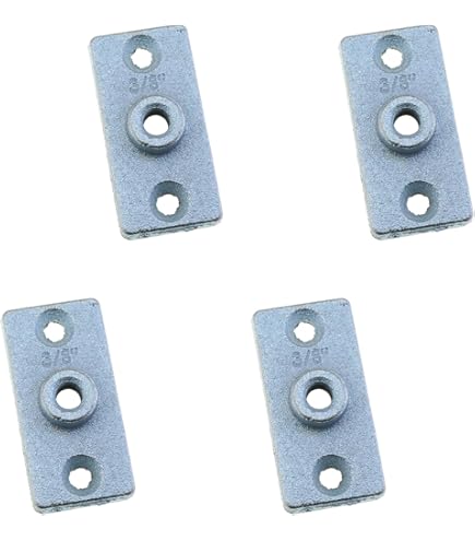 8-Pack 5/8-11 Threaded Rod Ceiling Flange Plates - Electro-Galvanized Steel Hanger Plates