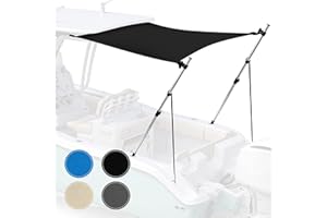KNOX Universal T-Top Shade Extension for Bimini Tops for Boats, 600D Marine Canvas, Sun Shade Boat Canopy, Adjustable Telesco