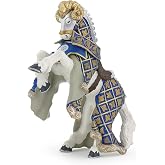 Papo Blue Weapon Master Ram Horse Toy