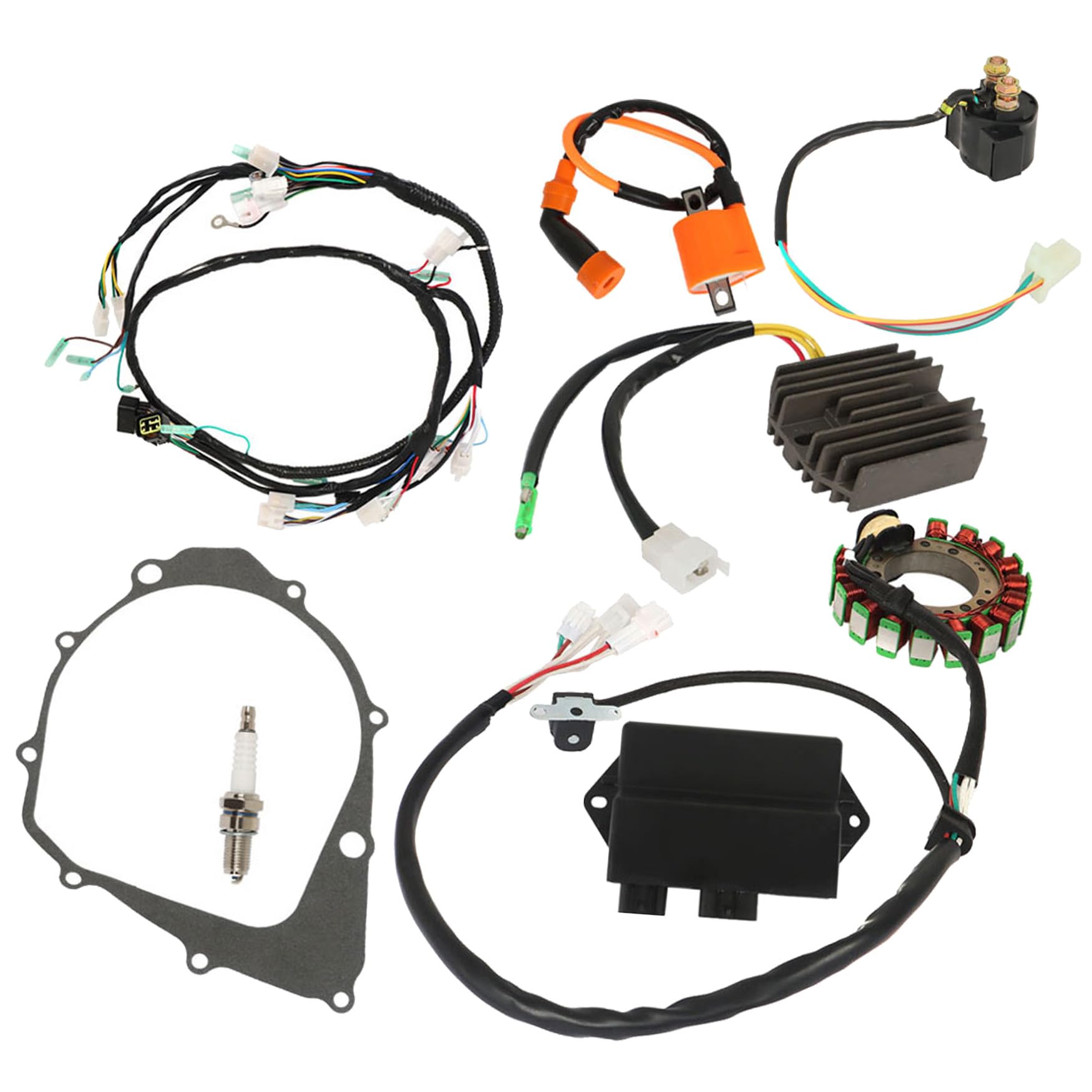 Photo 1 of WFLNHB Ignition Coil Stator Wire Harness CDI Kit Replacement for Yamaha Warrior 350 YFM350X