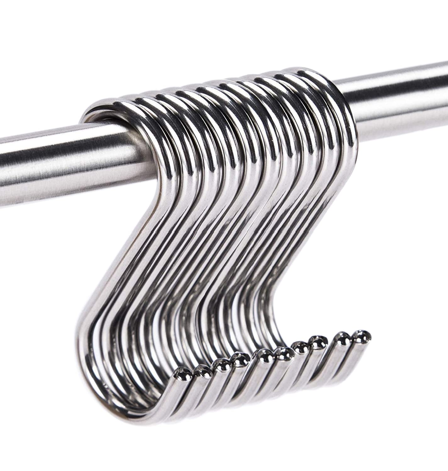 ARTOYS Stainless Steel S Hooks - 3 Inch Heavy Duty (4mm) - Rustproof, 100lb Capacity - Pack of 20