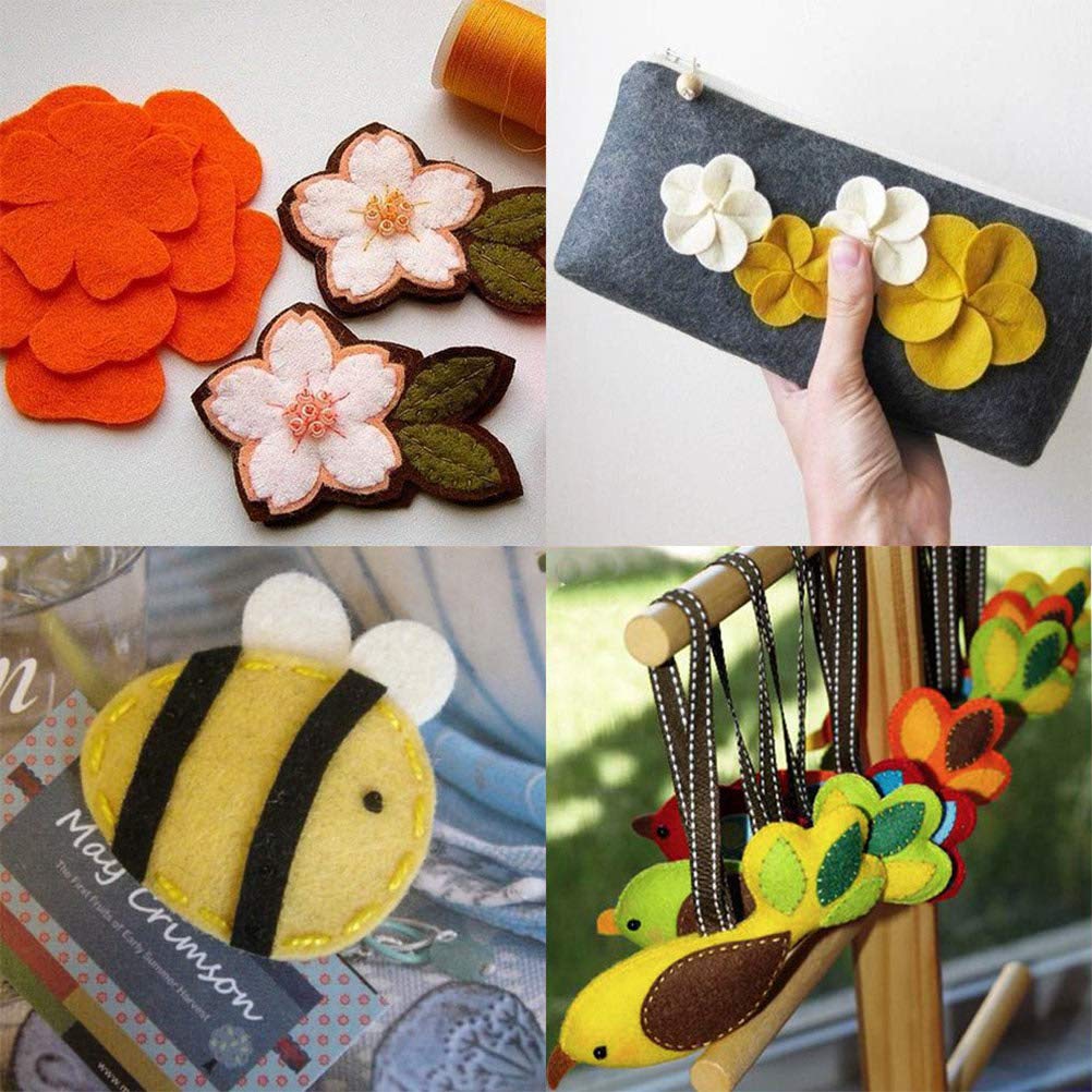 60Pcs Stiff Felt Fabric Sheets, 8 x 12 inches Craft Felt Sheets Assorted Color 1mm Thick Stiff Craft Felt for DIY Crafts, Sewing, Crafting Projects