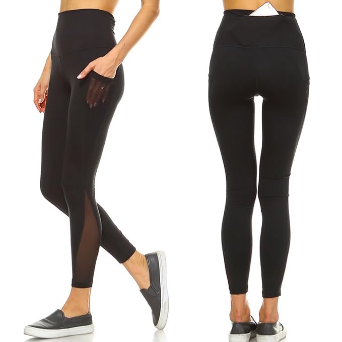 Amazon.com: Mono B Yoga Pants Pockets High Waist Workout ...