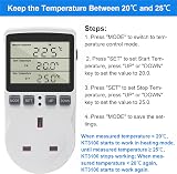 KETOTEK Digital Thermostat Plug Socket 220V with Sensor Probe view 6