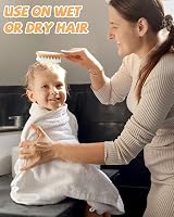 Lictin Baby Hair Brush Natural Goat Hair Beech Wood newborn cradle cap view 5
