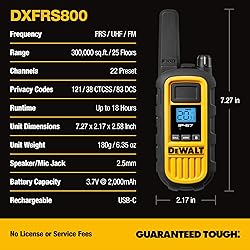 DEWALT DXFRS800 FRS Walkie Talkies Long Range 2 Way