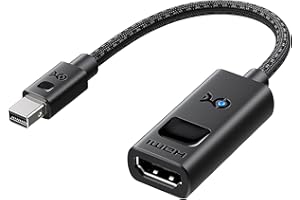 Cable Matters Active 8K Mini DisplayPort 1.4 to HDMI 2.1 Adapter with 4K 120Hz or 8K 60Hz, Mini DisplayPort to HDMI 2.1 Cable