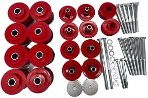 Zkaybb KF04060BK Body Mounting Bushing Kit Compatible with Ford F250 F350 Super Duty 2008-2016 2WD 4WD Body Cab Mounting Kit (Red)