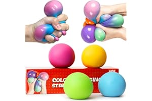 MEIJOY Stress Balls for Kids - Squishy Stress Ball Fidget Toys Small Stress Balls Stress Balls Color Changing Sensory Stress Balls Anxiety Relief Squeeze Toys