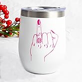 Bridal Gifts for Bride to be Engagement Gift Ideas- Unique 12oz Wine Tumbler, Bachelorette gifts, Bridal Wedding Shower Gift for Wifey, Bride Ring Finger Whiskey Glass
