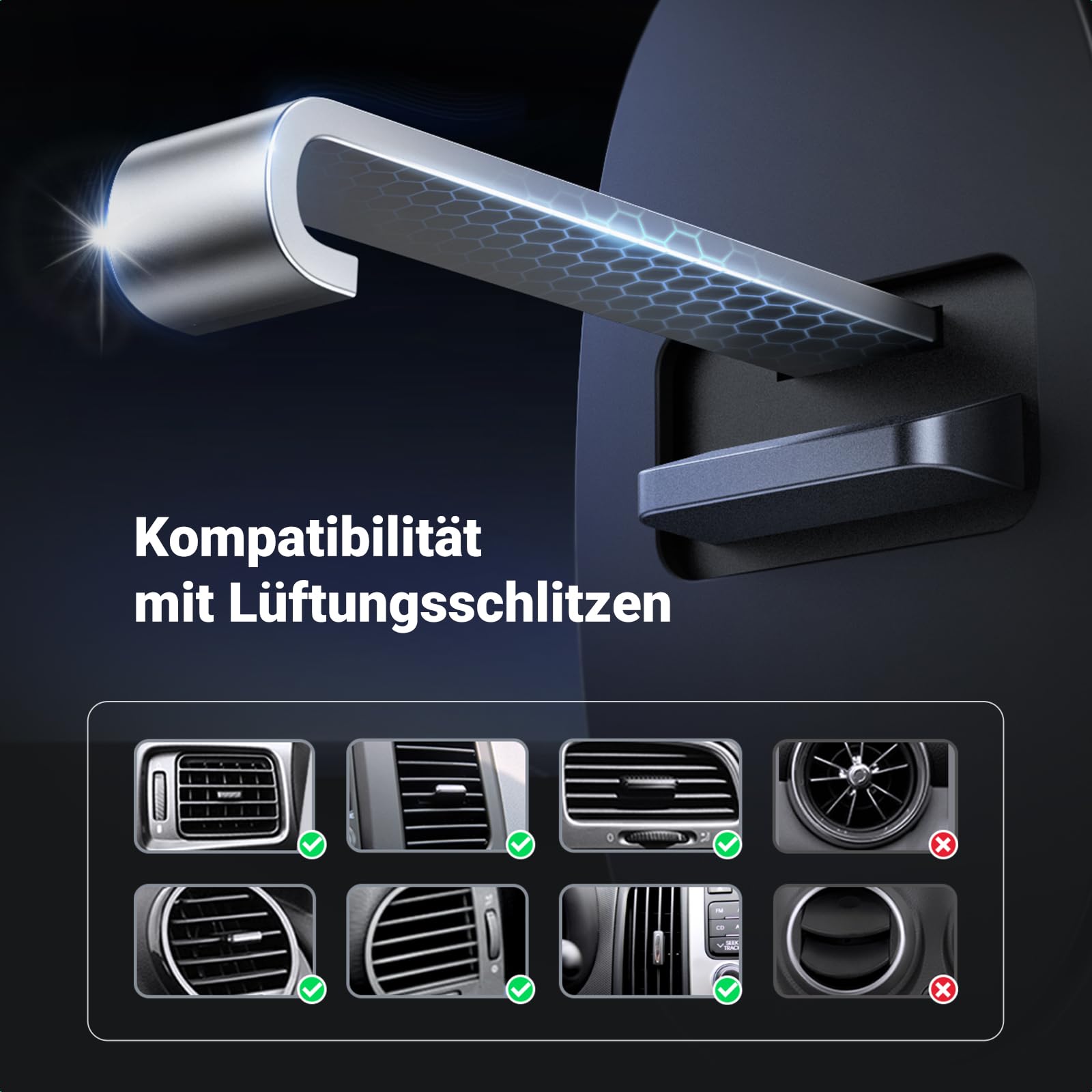 UGREEN MagSafe Autohalterung [Anti-Fall, Magnetverschluss] Handyhalterung Auto Magnet Kfz Handyhalterung für lüftung kompatibel mit iPhone 17 16 15 14 13 12 Pro Max Plus Mini, MagSafe Hülle 8