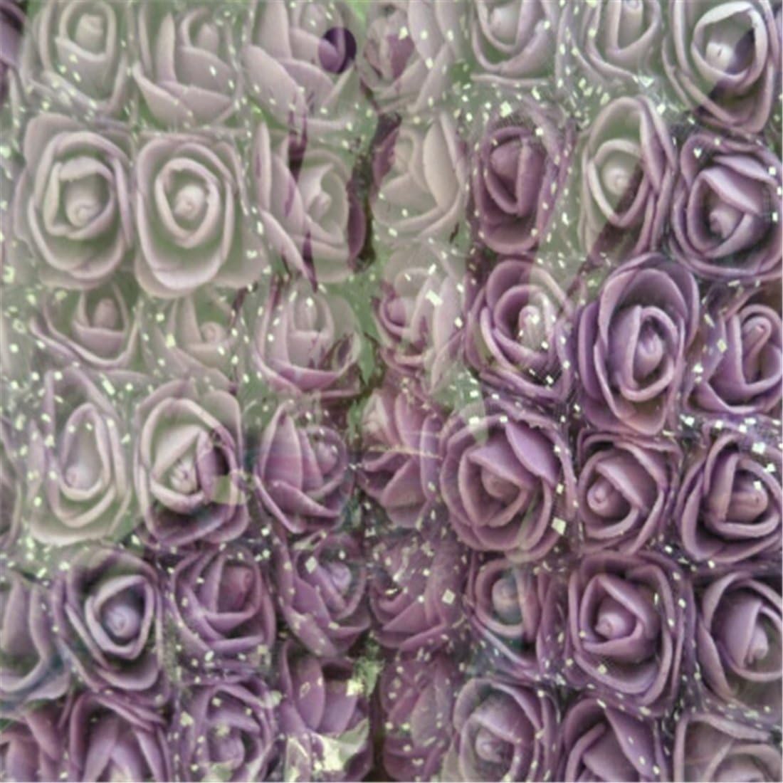 CTGVH Artificial Flower Rose,144pcs Real Touch Fake PE Foam Roses with Veil for Home Party Decoration Wedding Flowers Bouquets Birthday Baby Shower DIY Design Large Venue Decor (Purple)