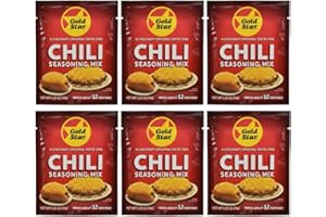 GOLD STAR CHILI Gold Star Cincinnati Chili Seasoning Packets | Authentic Original Chili Mix | 6 Pack | Famous Ohio Style Chili for Spaghetti, Coneys & More