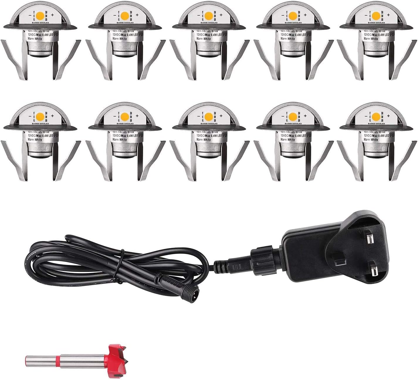 YZGWZLD Decking Lights LED Decking Lights Mains Powered Waterproof 10