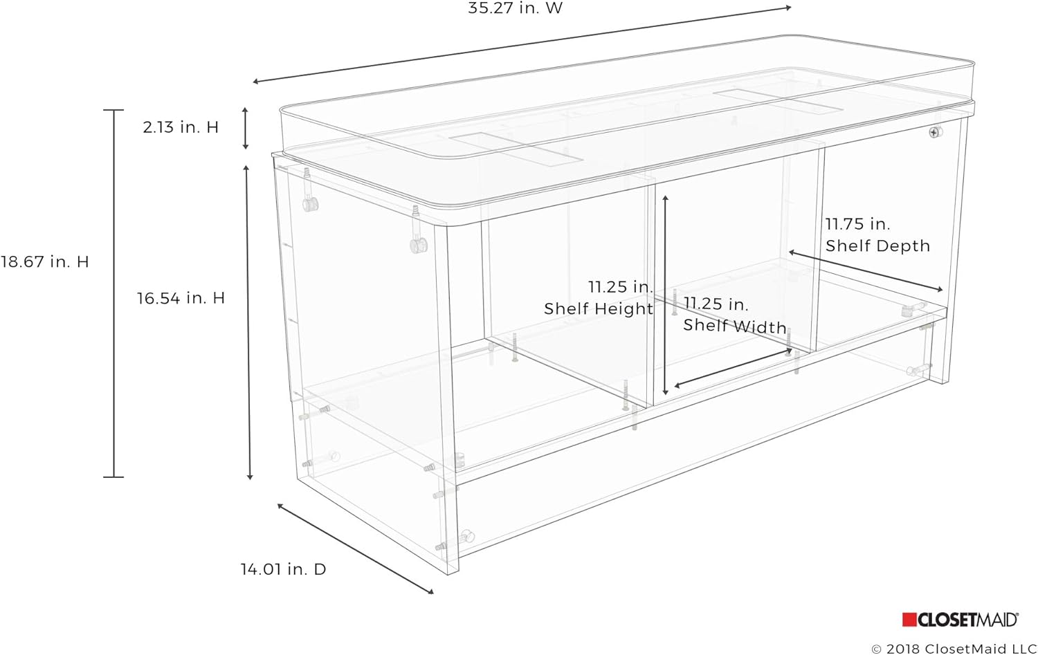 ClosetMaid 3258 Cubeicals 3-Cube Storage Bench, Natural Gray: Home & Kitchen
