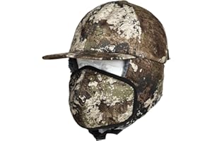 EDTREK Waterproof Trapper Hat with Face Mask for Coldest Conditions - Backcountry Winter Bomber Hat