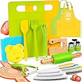 Yasterd Montessori Kitchen Tools for Toddlers-Kids Cooking Sets Real-Toddler Safe Knives Set (21pcs)