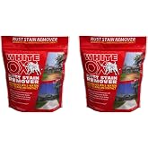 Factory Hardware Store White Ox Well Water Rust Stain Remover Crystals, 4 lb Container, Removes Rust Stains from Concrete, Vinyl, Wood, Boats &amp; Outdoor Surfaces, Makes 8 Gallons, 2 Pack