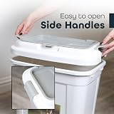 DIVCHI 30L Pet Food Storage Container with Flip Top and Scoop White view 6