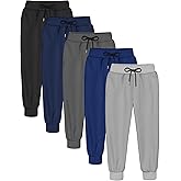 Guicizi Boys Sweatpants Jogger Pants Soft Kids Sweat Athletic Pants with Pockets Drawstring Boys Workout Clothes Size 2-14